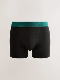 Black Metallic Red/Green Waistband Modal Blend Signature Comfort Soft Trunks