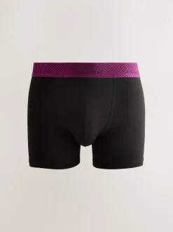 Black Metallic Red/Green Waistband Modal Blend Signature Comfort Soft Trunks