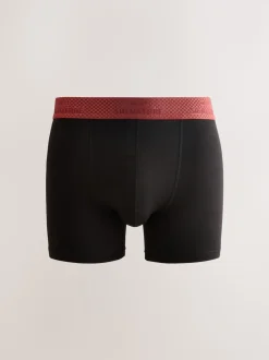 Black Metallic Red/Green Waistband Modal Blend Signature Comfort Soft Trunks