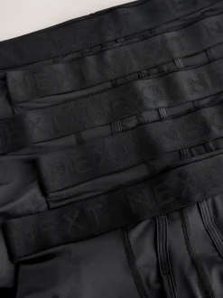 Black Motionflex 5 Pack A-Front Cotton Rich Boxers