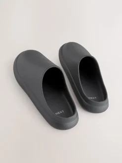 Black Moulded Mules