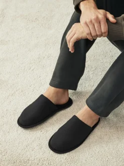 Black Mule Slippers