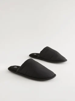 Black Mule Slippers