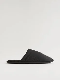 Black Mule Slippers