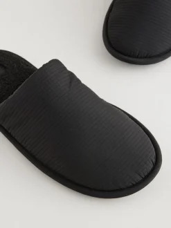 Black Mule Slippers