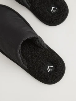 Black Mule Slippers