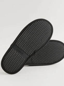 Black Mule Slippers