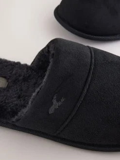 Black Mule Slippers