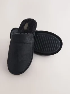 Black Mule Slippers