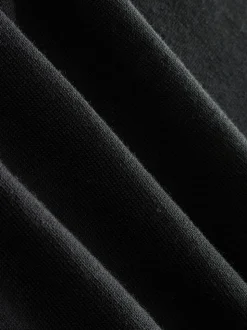 Black Muscle Fit Cotton Rich Short Sleeve Knit Polo Shirt
