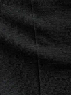 Black Muscle Fit Elasticated Waist Motionflex Stretch Smart Trousers