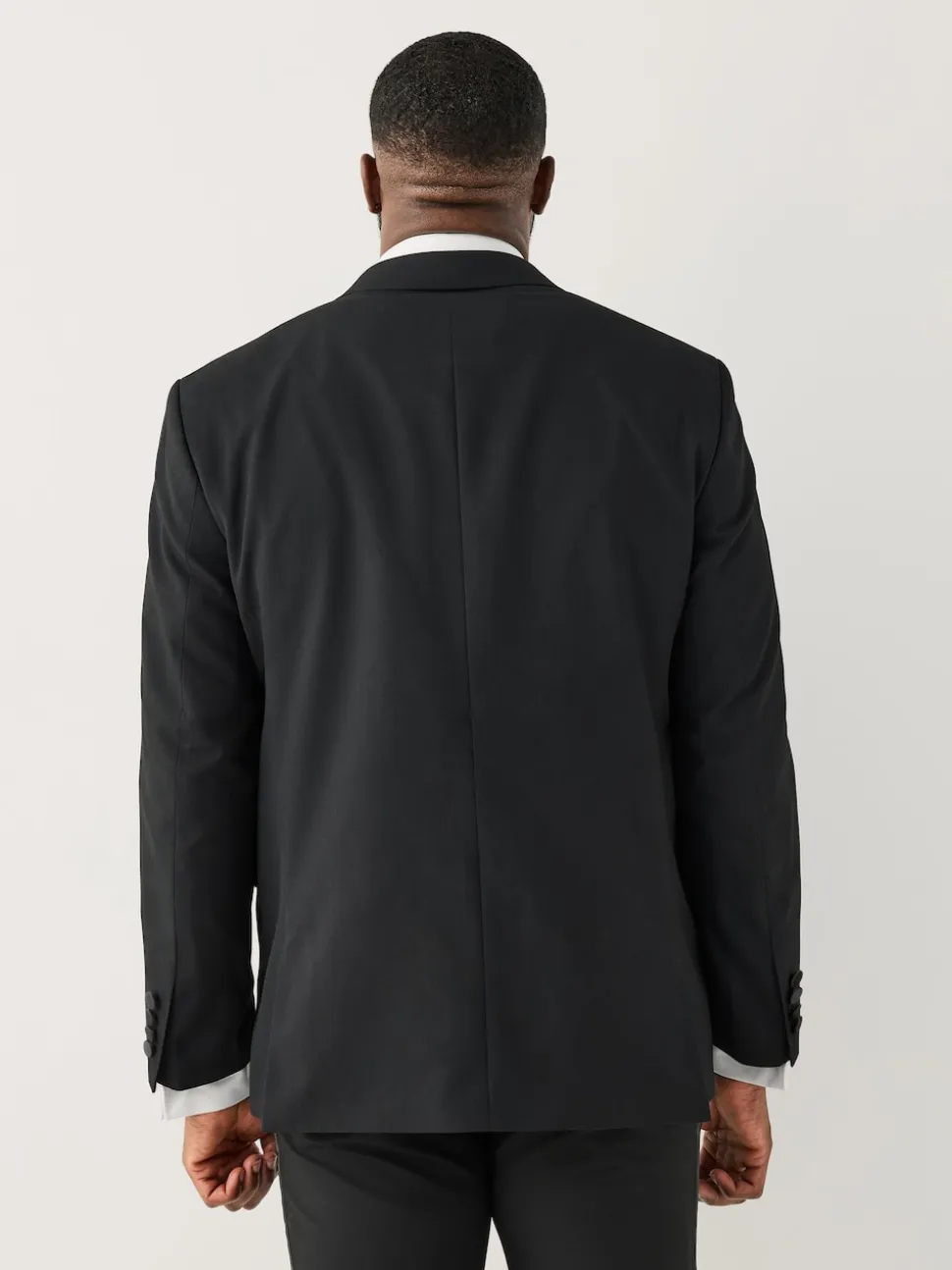 Black Muscle Fit Motionflex Stretch Tuxedo Suit Jacket