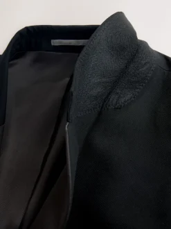 Black Muscle Fit Motionflex Stretch Tuxedo Suit Jacket