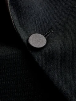 Black Muscle Fit Motionflex Stretch Tuxedo Suit Jacket
