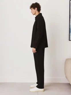 Black N. Premium Soft Touch Scuba Slim Fit Open Joggers
