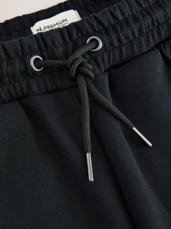 Black N. Premium Soft Touch Scuba Slim Fit Open Joggers