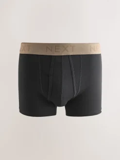 Black Neutral Waistbands A-Front Boxers 10 Pack