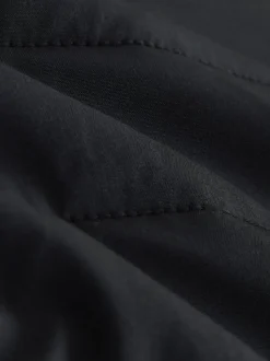 Black Non-Hooded Hybrid Full Zip Jacket
