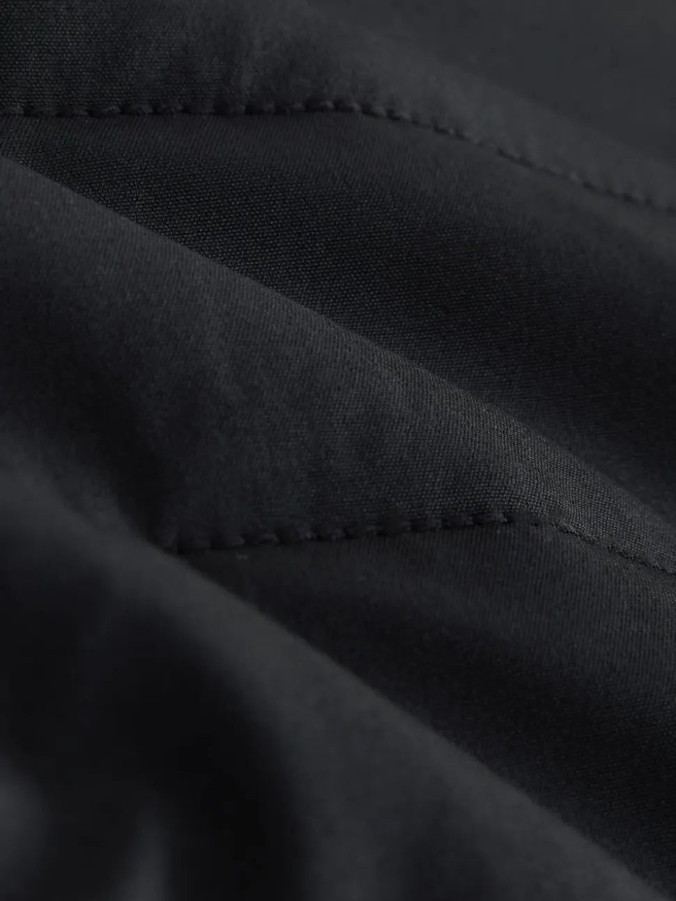 Black Non-Hooded Hybrid Full Zip Jacket