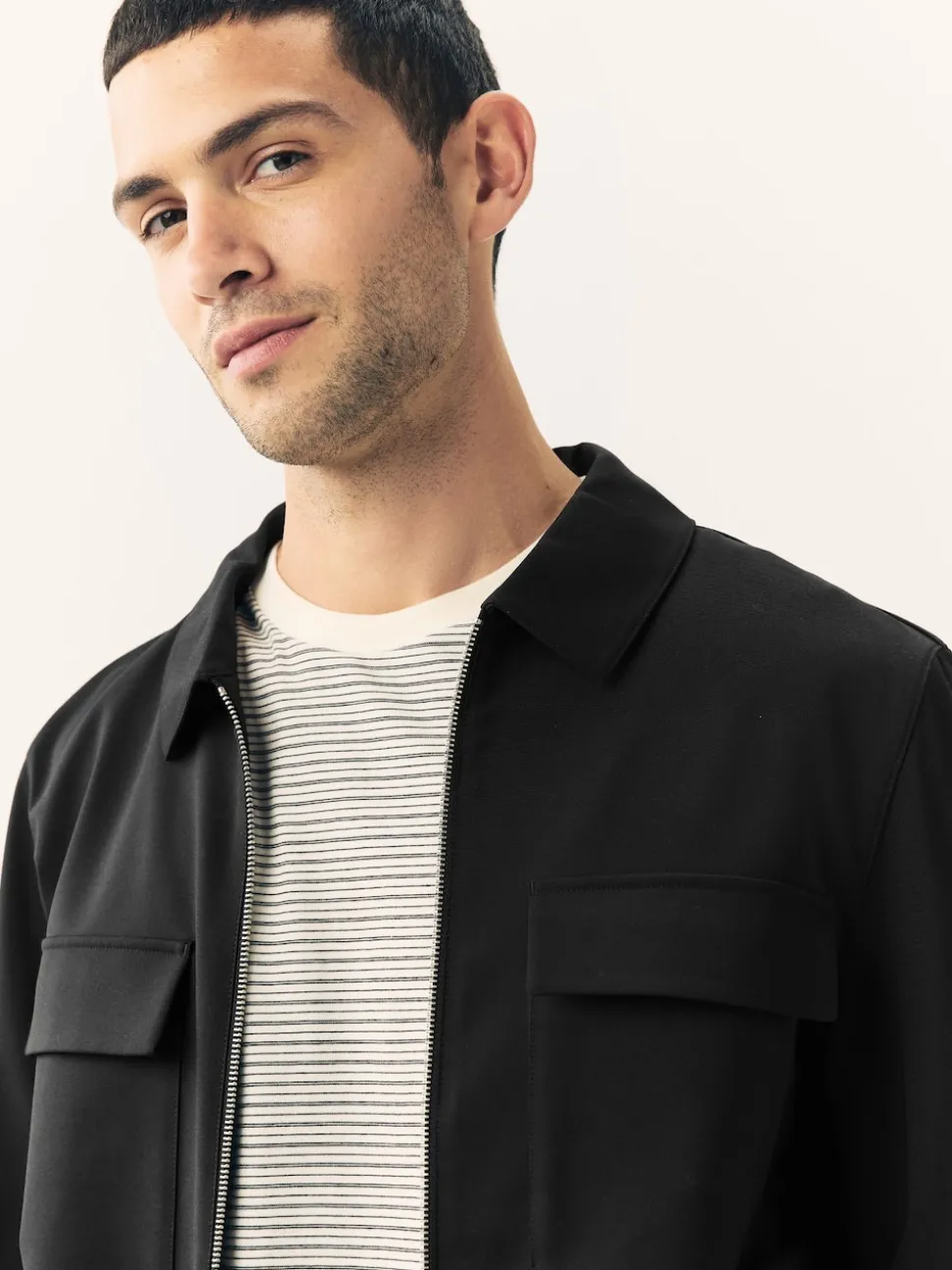 Black N.Premium Smart Technical Jacket With Stretch