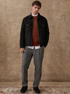 Black N.Premium Wool Rich Soft Touch Jacket