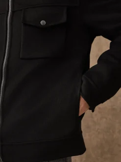 Black N.Premium Wool Rich Soft Touch Jacket