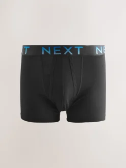 Black Ombre Waistband 5 Pack A-Front Cotton Rich Boxers