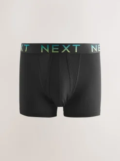 Black Ombre Waistband 5 Pack A-Front Cotton Rich Boxers