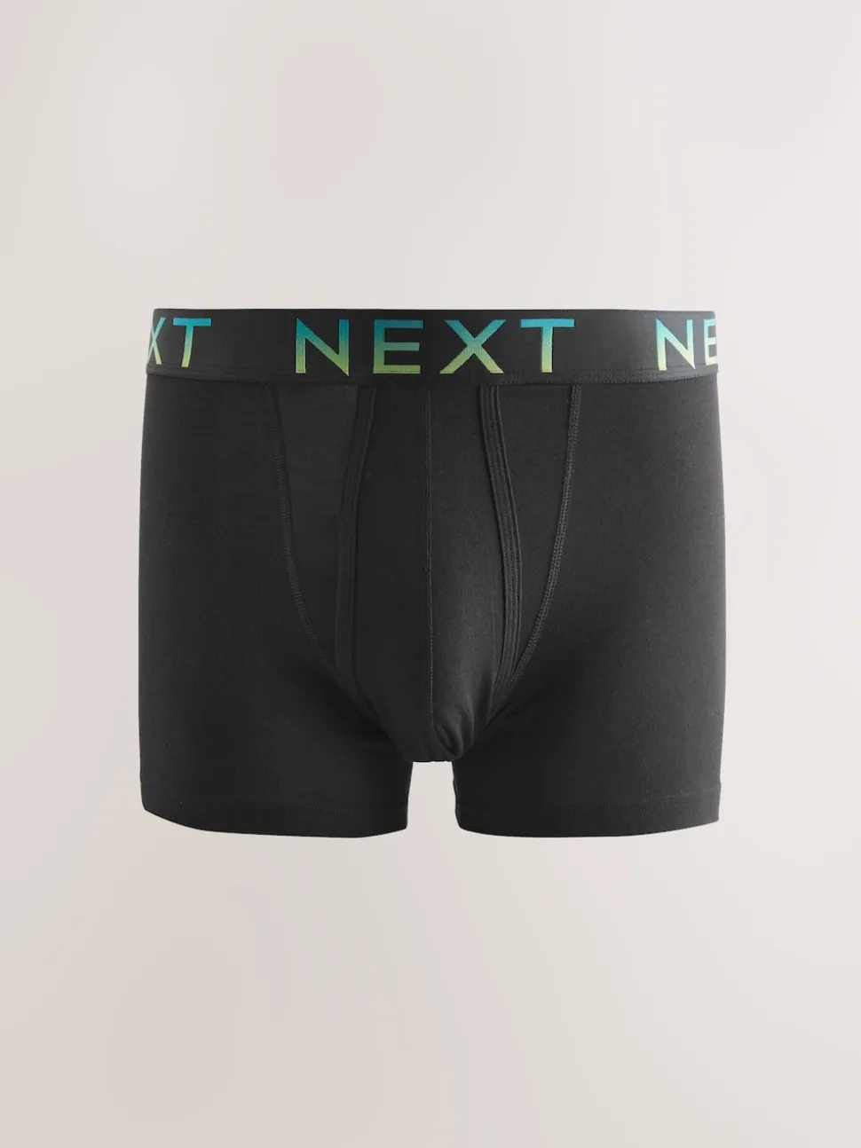 Black Ombre Waistband 5 Pack A-Front Cotton Rich Boxers