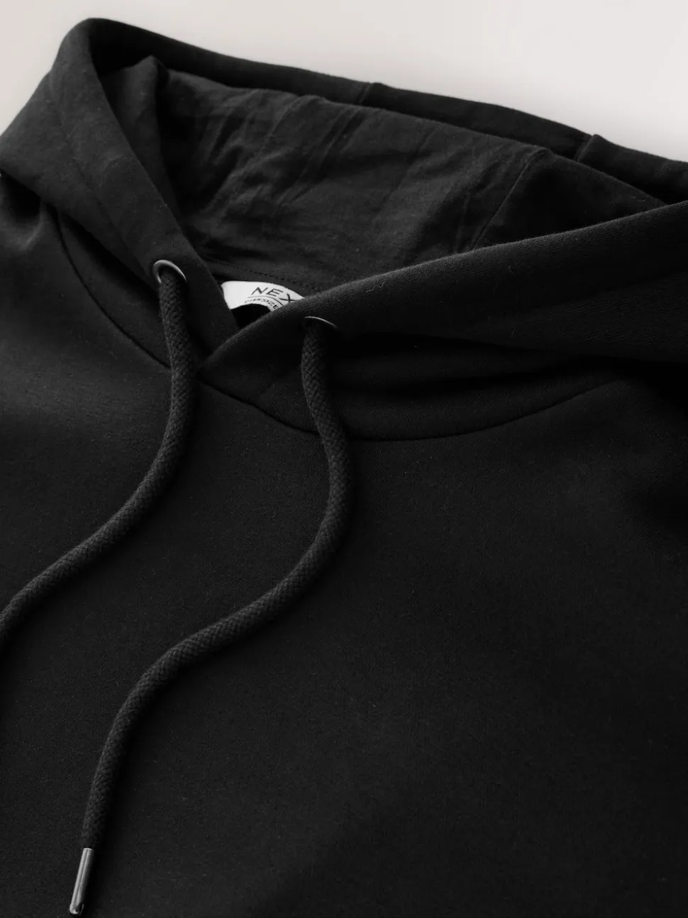 Black Oversized Heavyweight Cotton Rich Jersey Hoodie