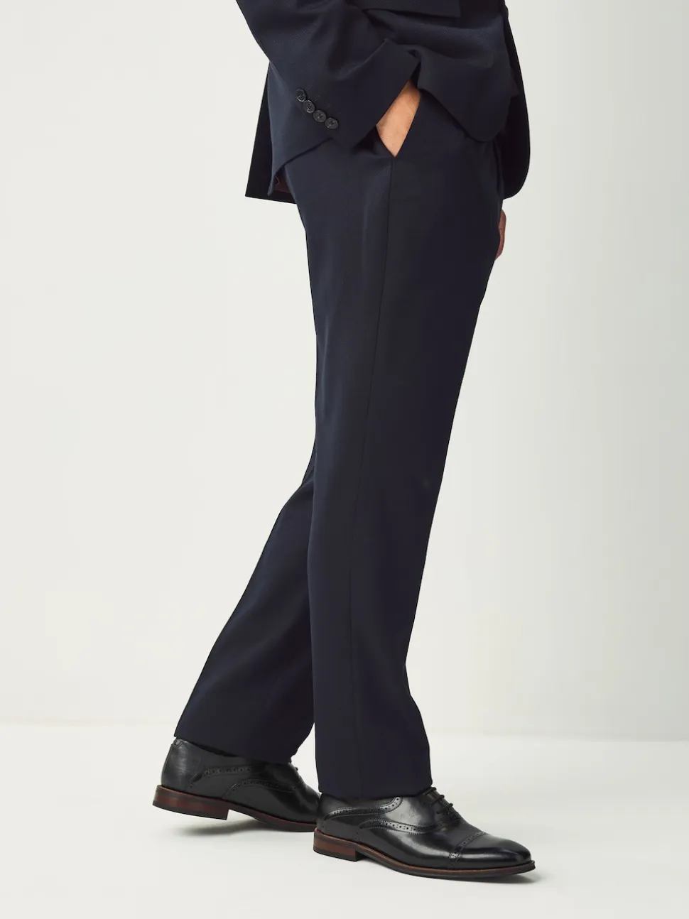 Black Oxford Toecap Shoes