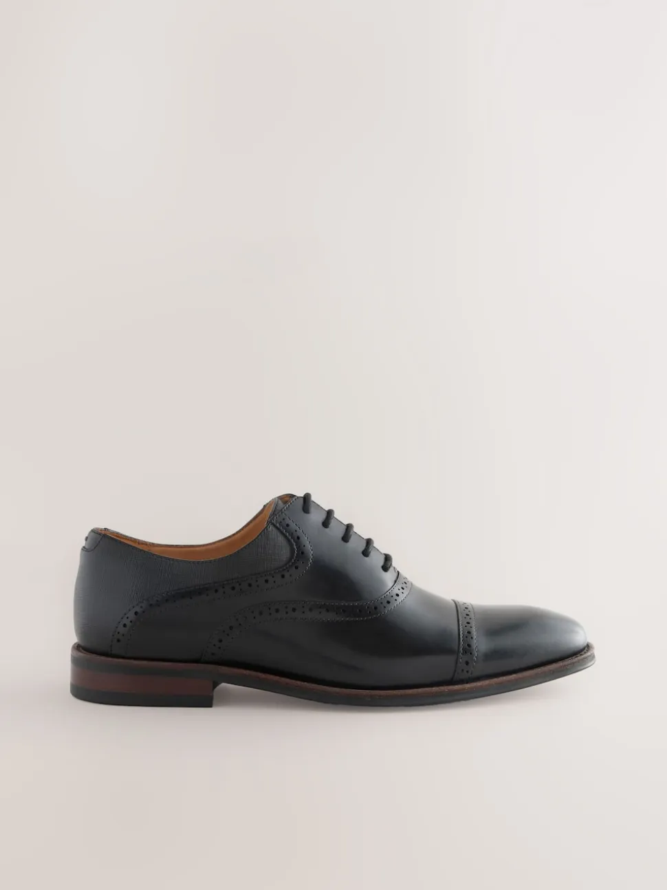 Black Oxford Toecap Shoes