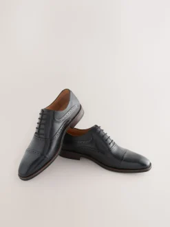 Black Oxford Toecap Shoes