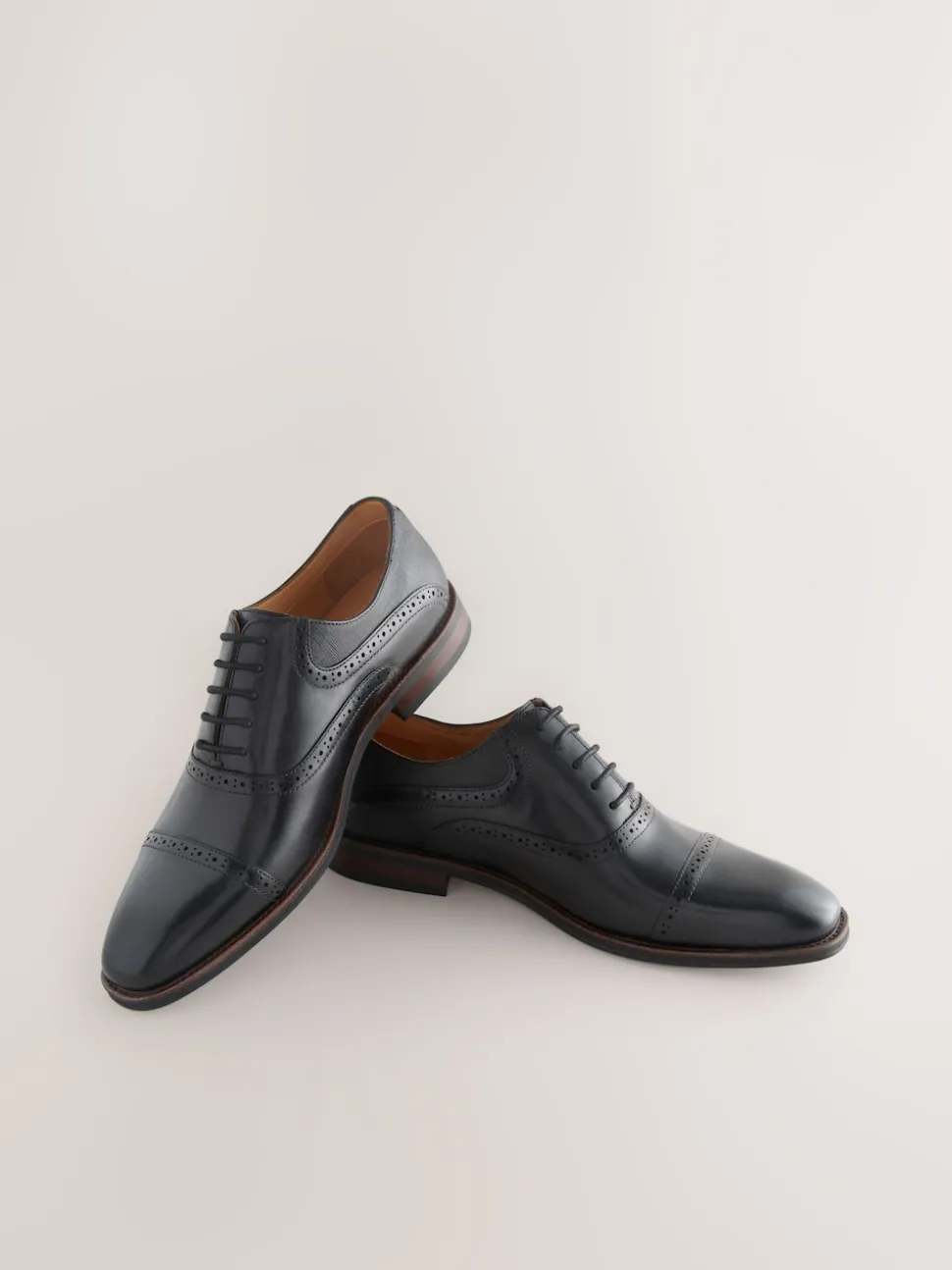Black Oxford Toecap Shoes