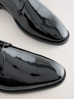 Black Patent Leather Derby Shoes