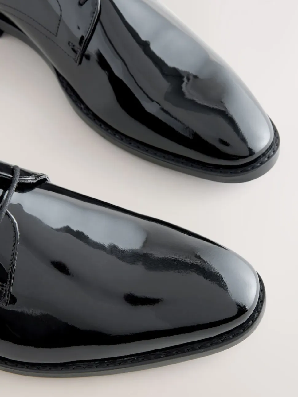 Black Patent Leather Derby Shoes