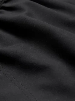 Black Plain Essential Swim Shorts