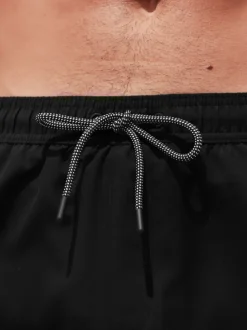 Black Plain Essential Swim Shorts