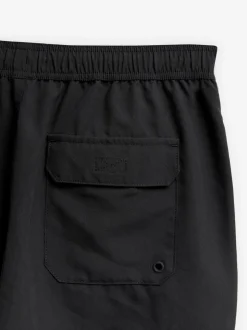 Black Plain Essential Swim Shorts