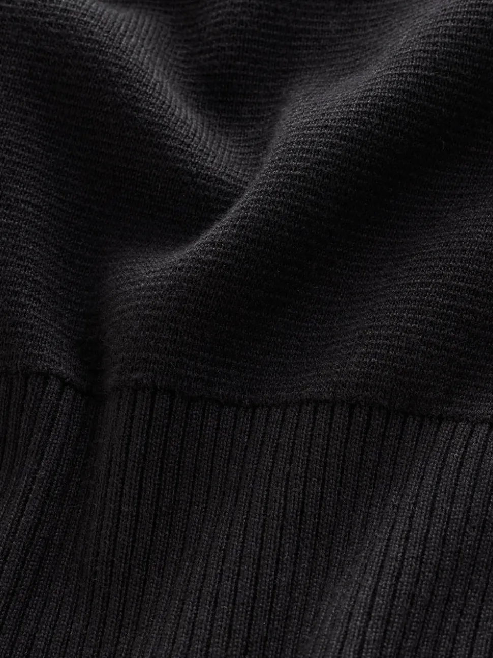 Black Plain N.Premium Regular Fit 100% Cotton Premium Quarter Zip Jumper