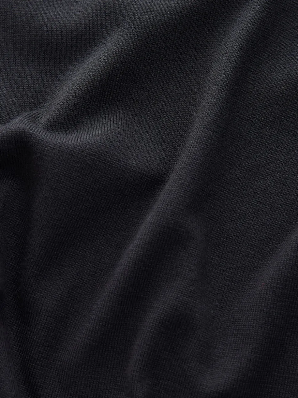 Black Plain Regular Fit Cotton Rich Crew Neck Jumper