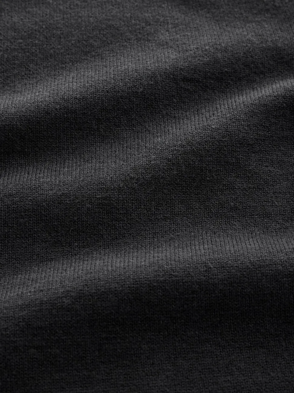 Black Plain Regular Fit Essential Long Sleeve Knitted Polo Shirt