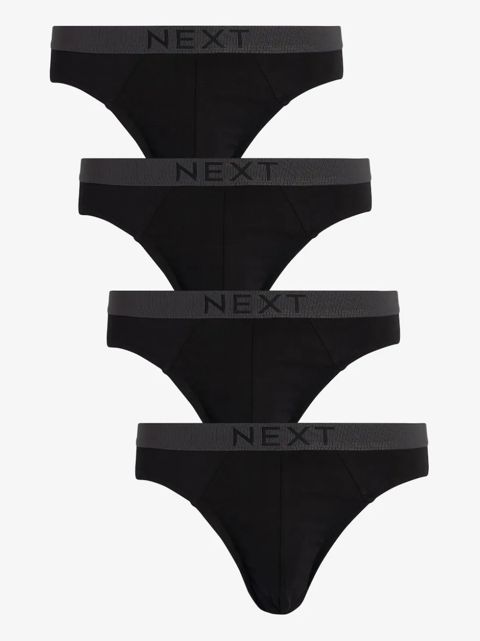 Black Pure 100% Cotton Briefs 4 Pack