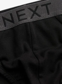 Black Pure 100% Cotton Briefs 4 Pack