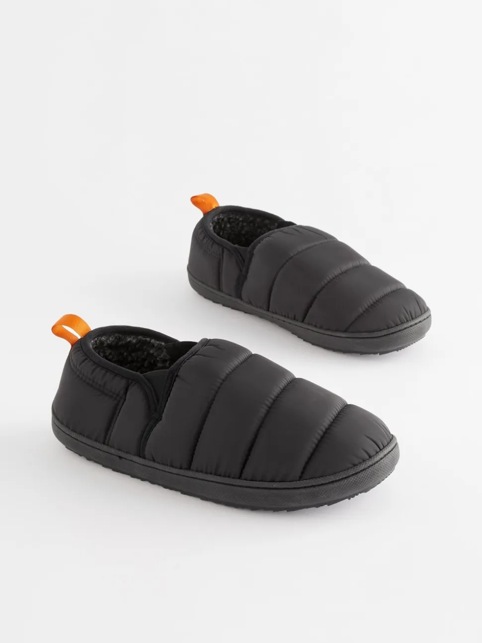 Black Quilted Slippers