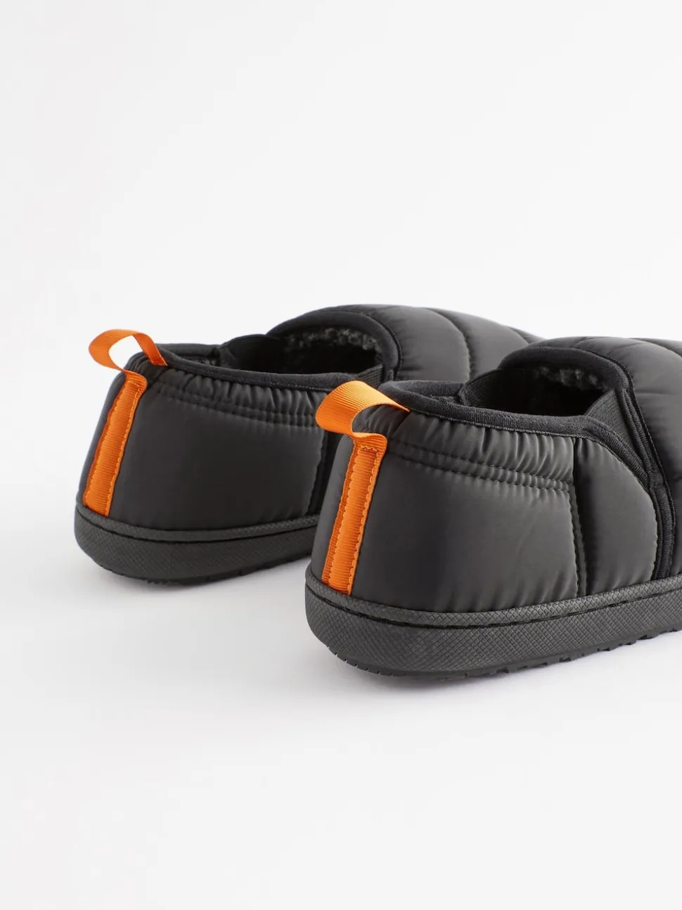 Black Quilted Slippers