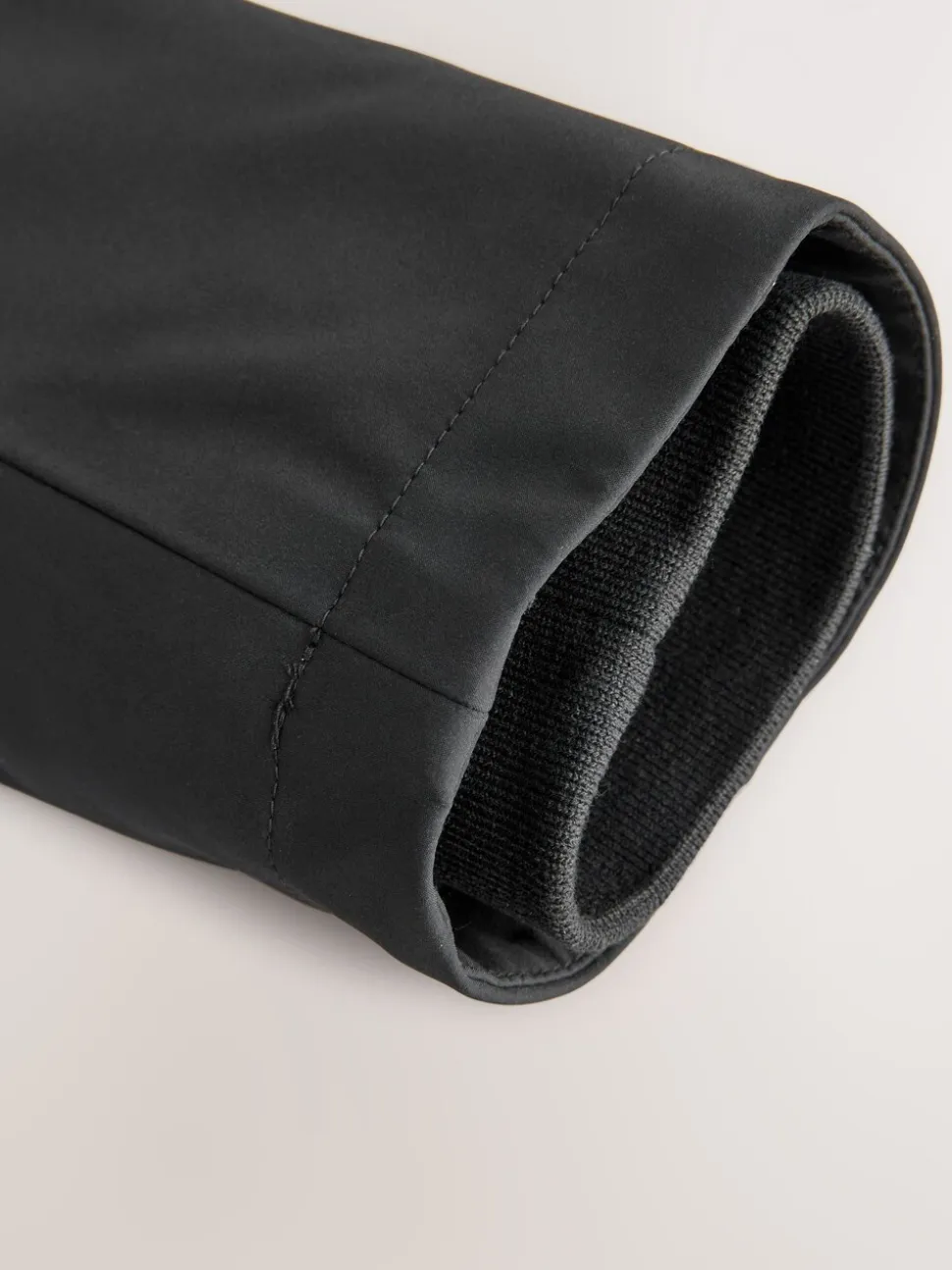 Black Regular Fit Drytech Waterproof Hooded Coat with Taped Seams