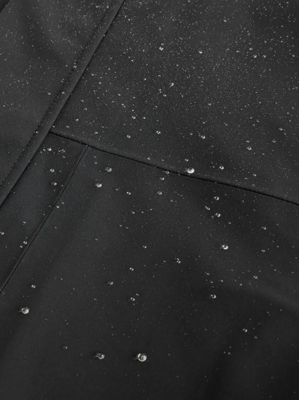 Black Regular Fit Drytech Waterproof Hooded Coat with Taped Seams