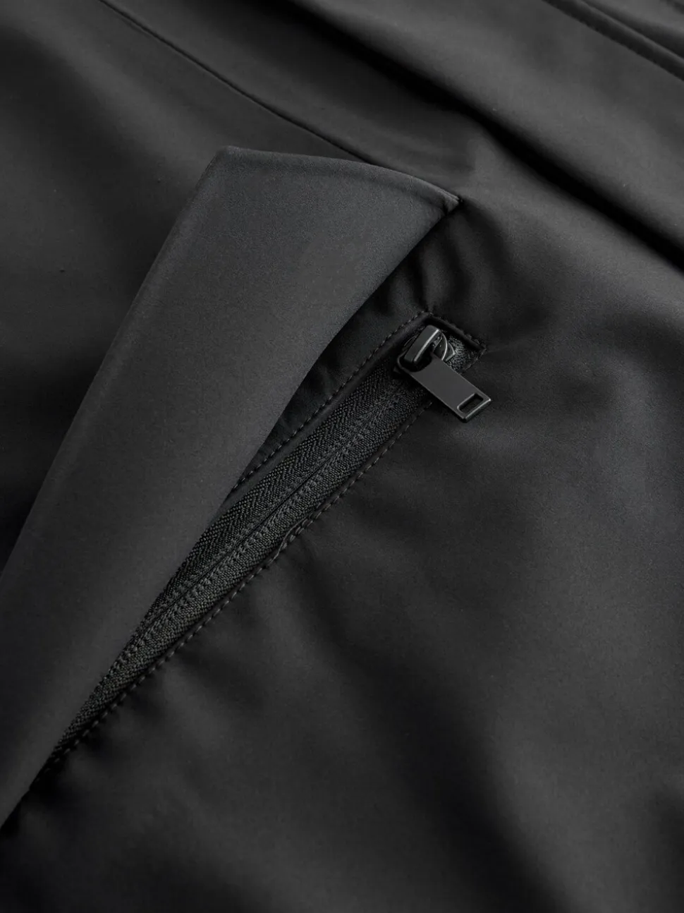 Black Regular Fit Drytech Waterproof Hooded Coat with Taped Seams