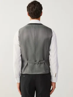 Black Regular Fit Essential Suit Waistcoat